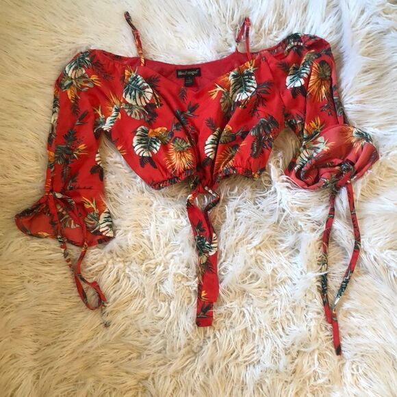 FLORAL CROP TOP  - Picture 1 of 6
